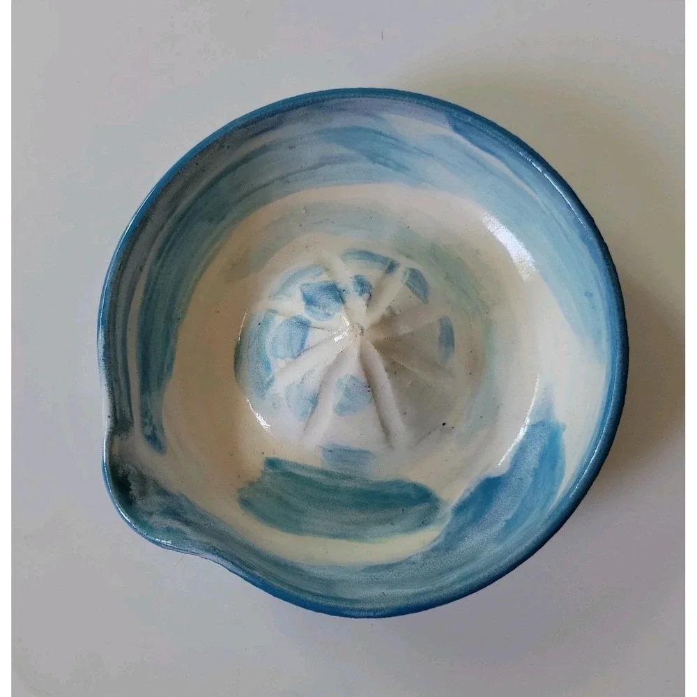 Vintage Studio Art Pottery Manual Reamer Signed A Talbert Glazed Ceramic Signed